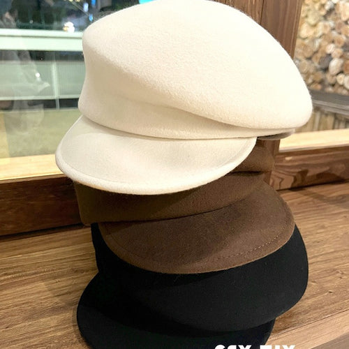 Béret en laine australienne – Style gavroche rétro