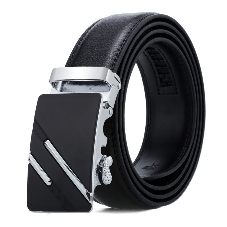 Ceinture homme réversible en cuir de vachette à boucle automatique