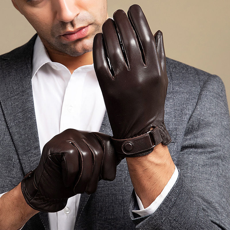 Gants en cuir doublés – Homme