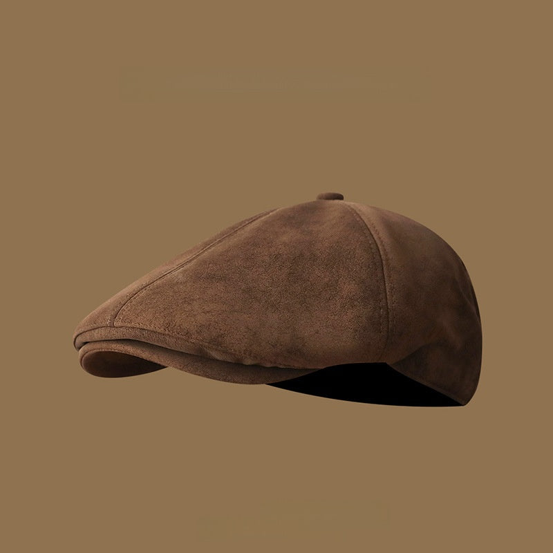 Casquette gavroche effet daim vieilli – Béret réglable