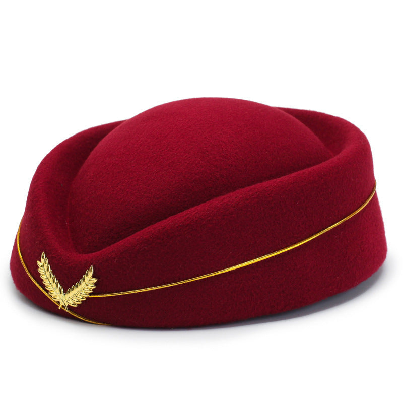 Béret hôtesse en feutre – Style élégant, tenue de scène et bureau