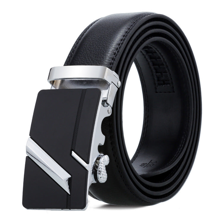 Ceinture homme réversible en cuir de vachette à boucle automatique