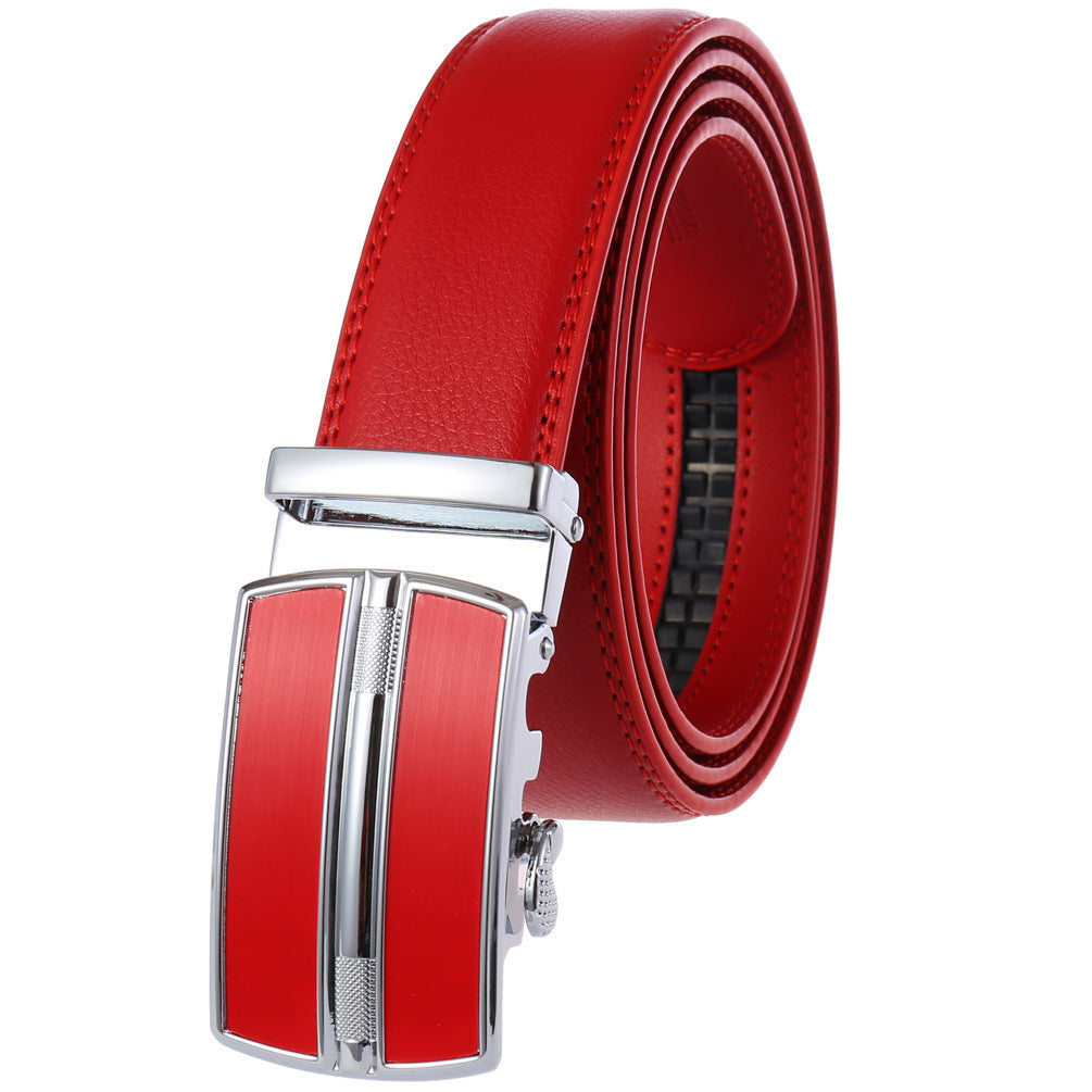 Ceinture homme en cuir de vachette à boucle automatique – Plusieurs coloris