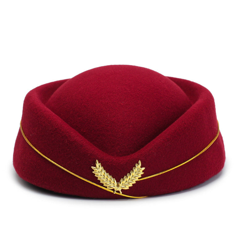Béret hôtesse en feutre – Style élégant, tenue de scène et bureau