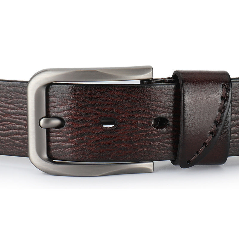 Ceinture homme en cuir pleine fleur fait main – Boucle ardillon