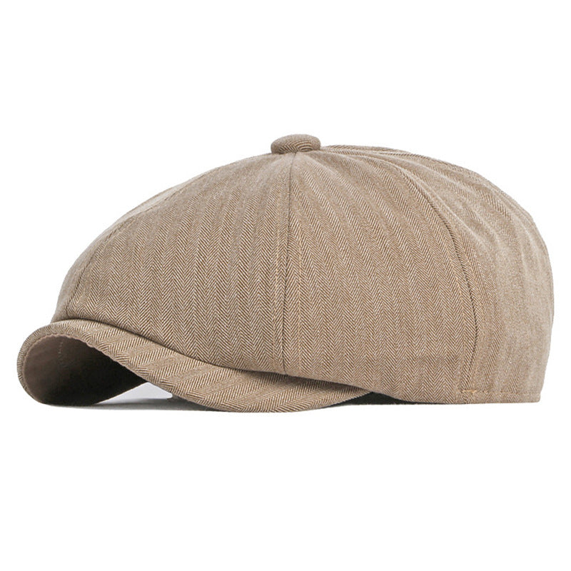 Béret rétro en coton mixte – Style britannique