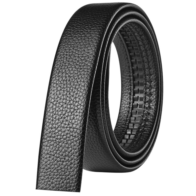 Ceinture homme à boucle automatique en simili cuir – Motif carré