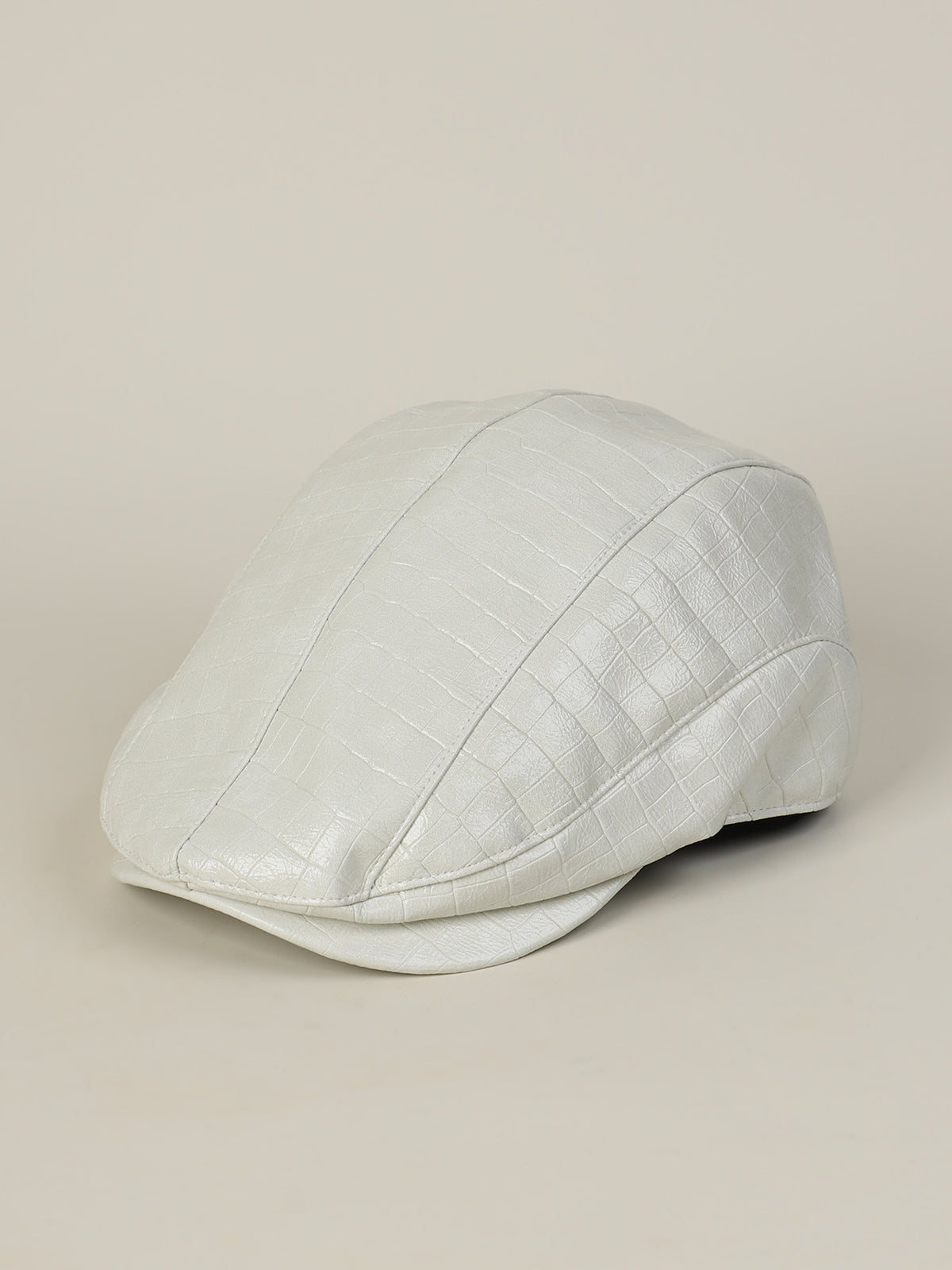 Casquette gavroche en simili cuir – Style rétro