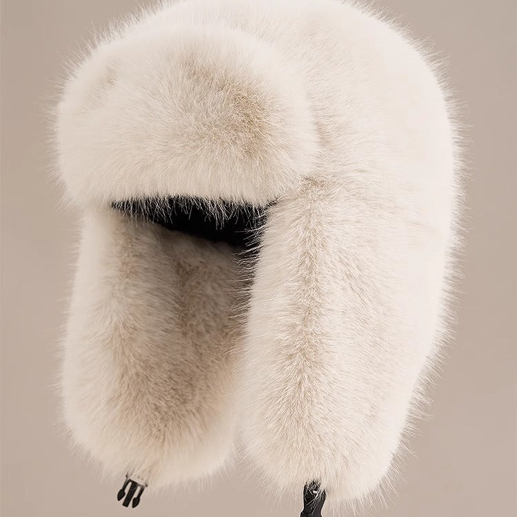 Bonnet d'hiver à protège-oreilles en peluche – Mixte