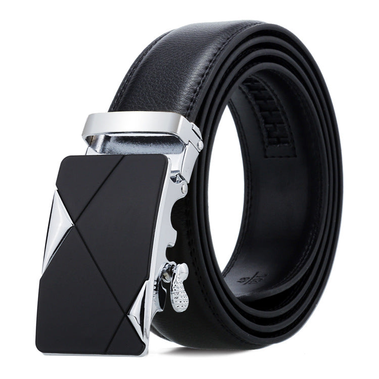 Ceinture homme réversible en cuir de vachette à boucle automatique