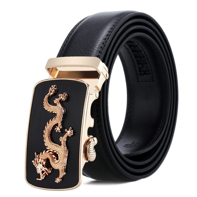 Ceinture homme réversible en cuir de vachette à boucle automatique