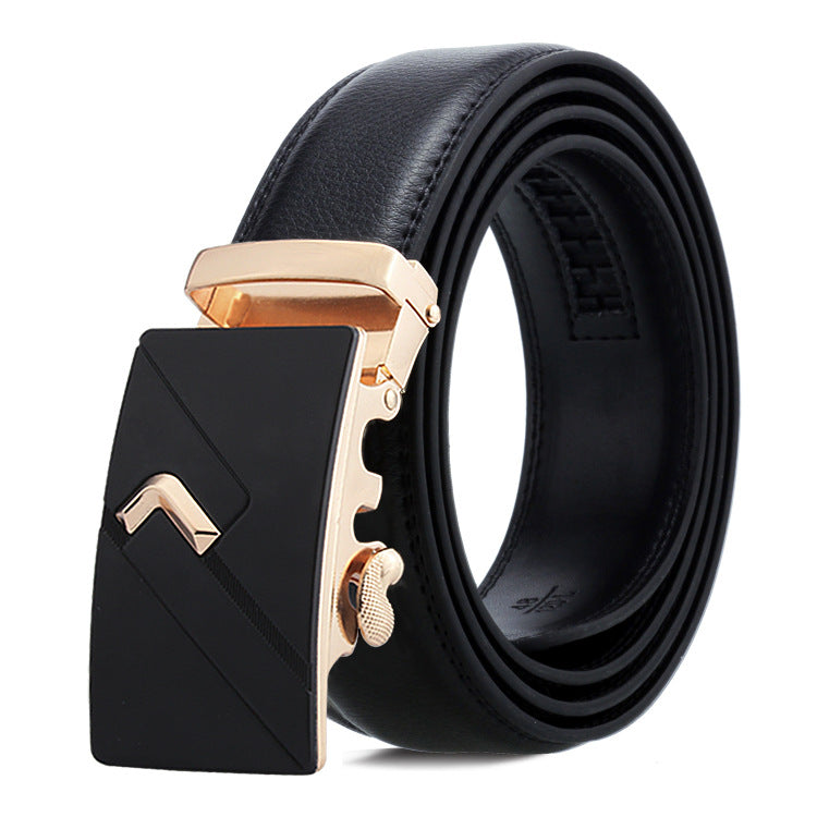 Ceinture homme réversible en cuir de vachette à boucle automatique