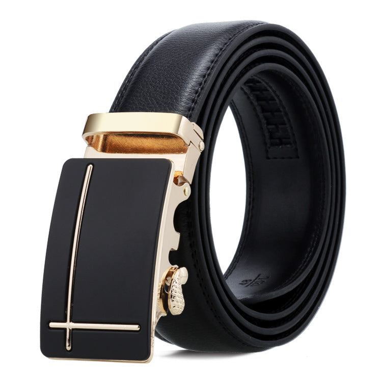 Ceinture homme réversible en cuir de vachette à boucle automatique