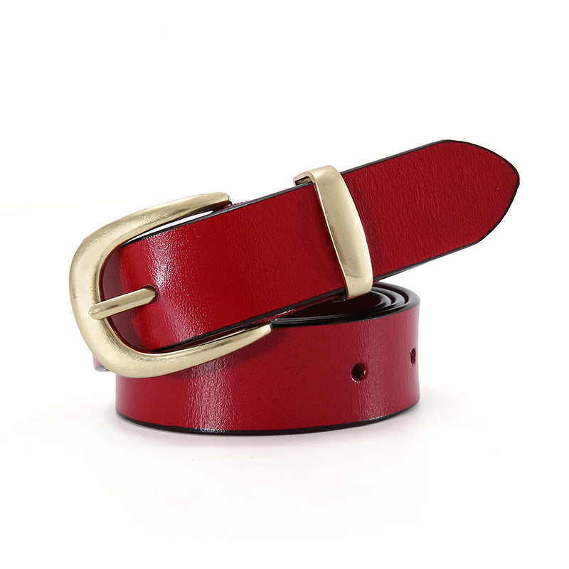 Ceinture femme en cuir lisse – Style minimaliste