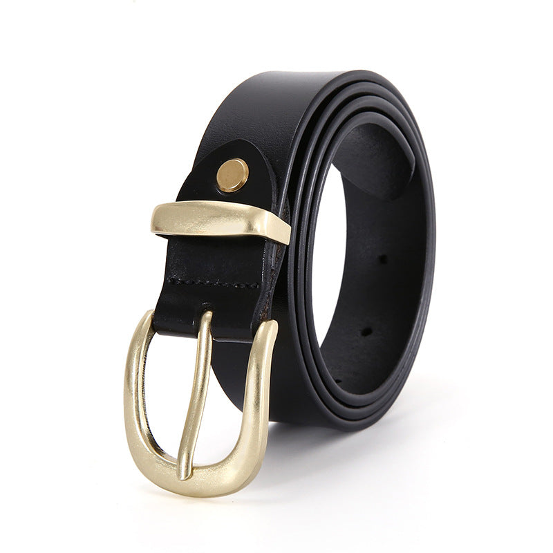 Ceinture femme en cuir lisse – Style minimaliste