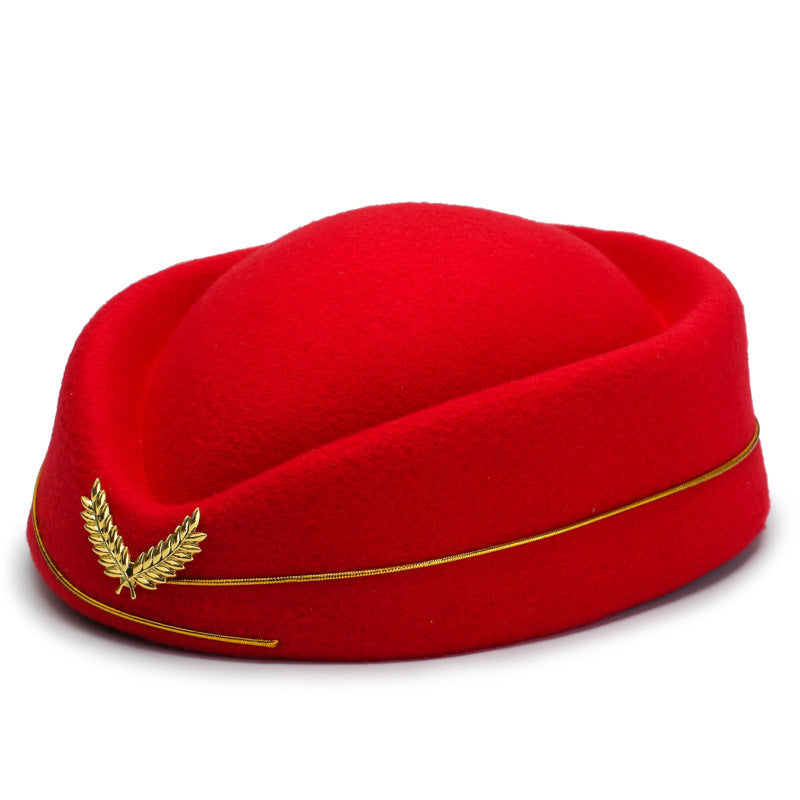 Béret hôtesse en feutre – Style élégant, tenue de scène et bureau