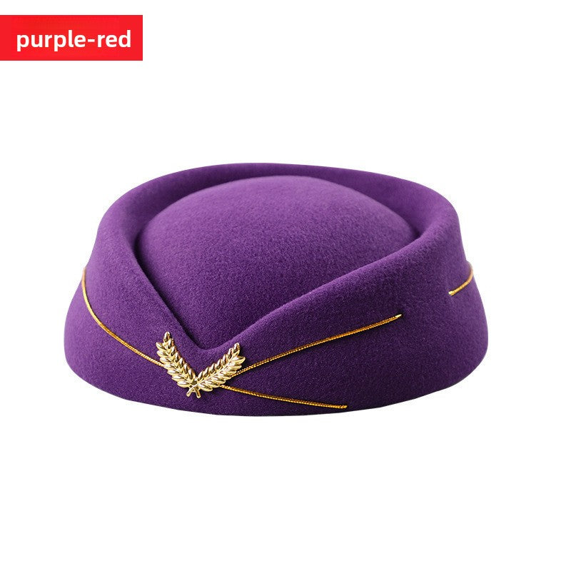 Béret hôtesse en feutre – Style élégant, tenue de scène et bureau