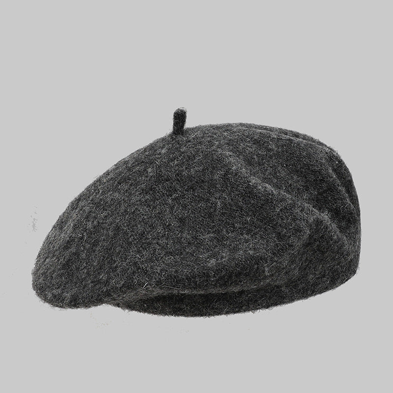 Béret femme en acrylique – Style rétro coréen