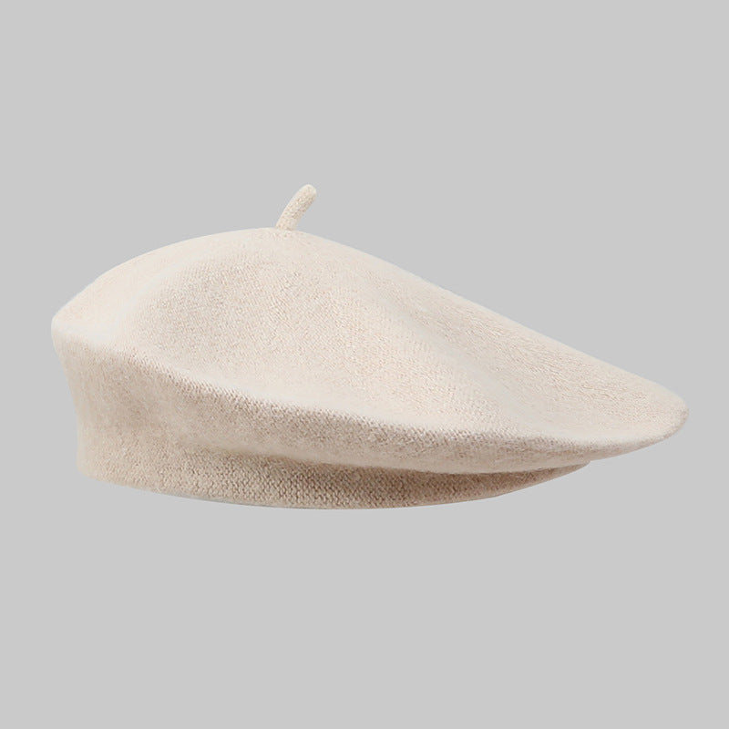 Béret femme en acrylique – Style rétro coréen