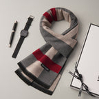 Écharpe fine à carreaux homme – Chaude et légère, automne-hiver