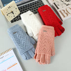 Gants 2-en-1 convertibles en laine acrylique – Écran tactile, femme
