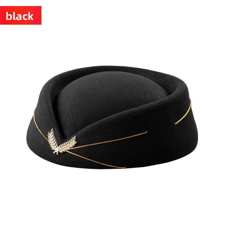Béret hôtesse en feutre – Style élégant, tenue de scène et bureau