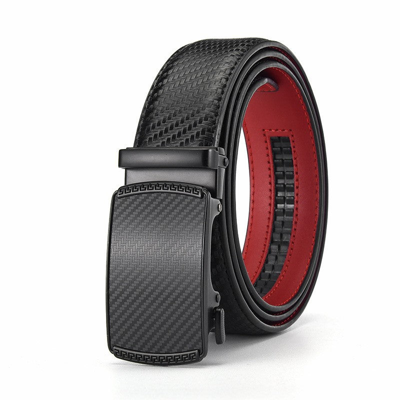 Ceinture homme en cuir à boucle automatique – Verni et losanges