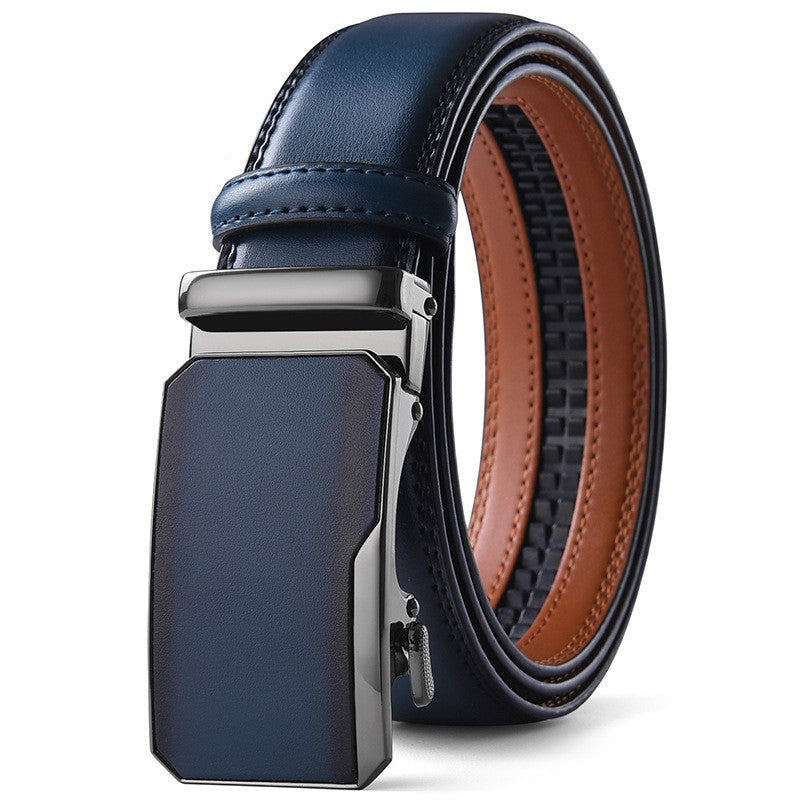 Ceinture homme en cuir de vachette – Boucle automatique, grain naturel