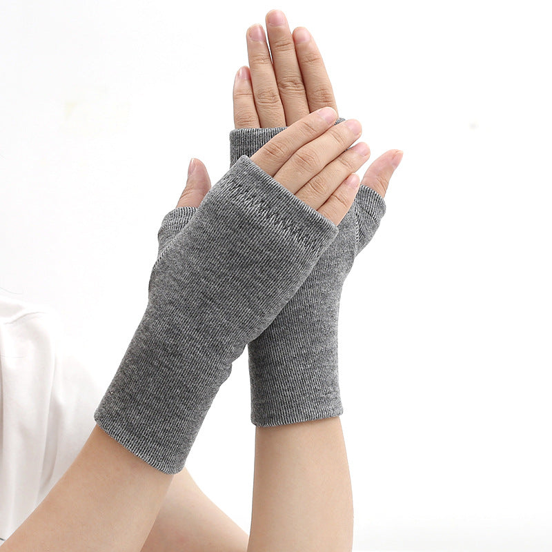 Gants mi-doigts en cachemire épais – Mixte, 6 coloris