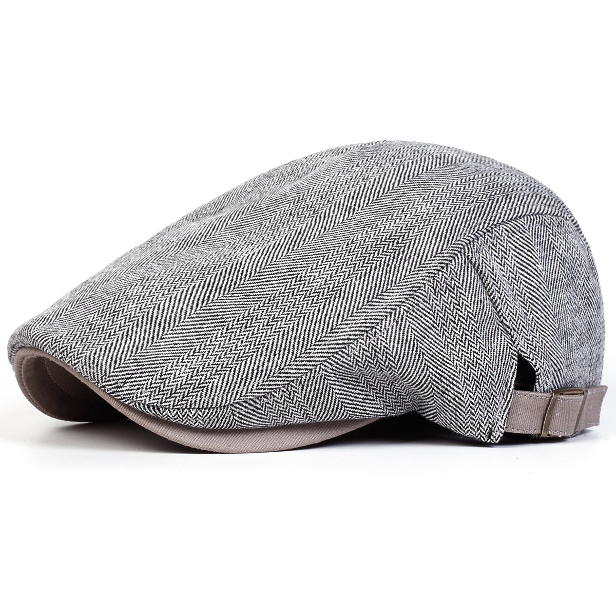 Casquette plate à chevrons homme – Style rétro