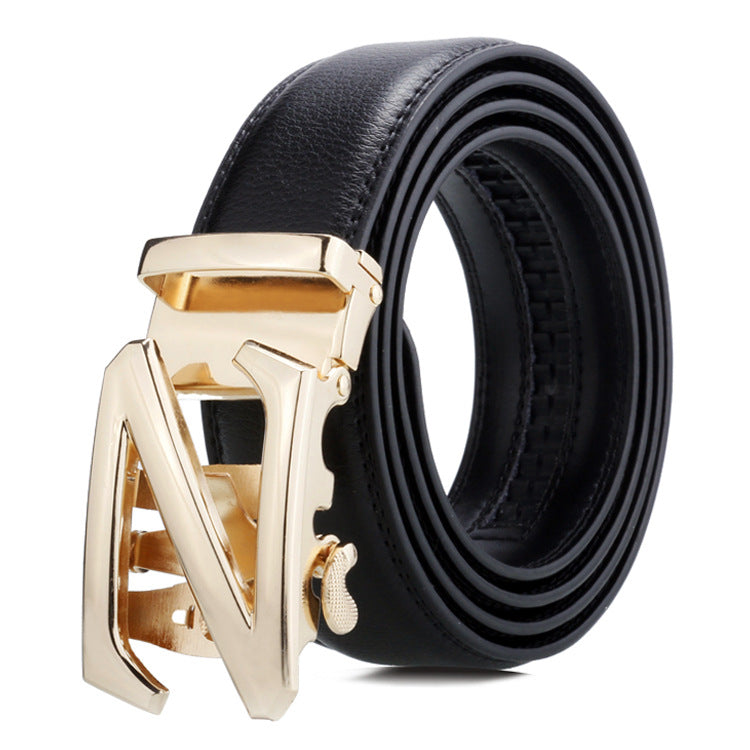 Ceinture homme réversible en cuir de vachette à boucle automatique