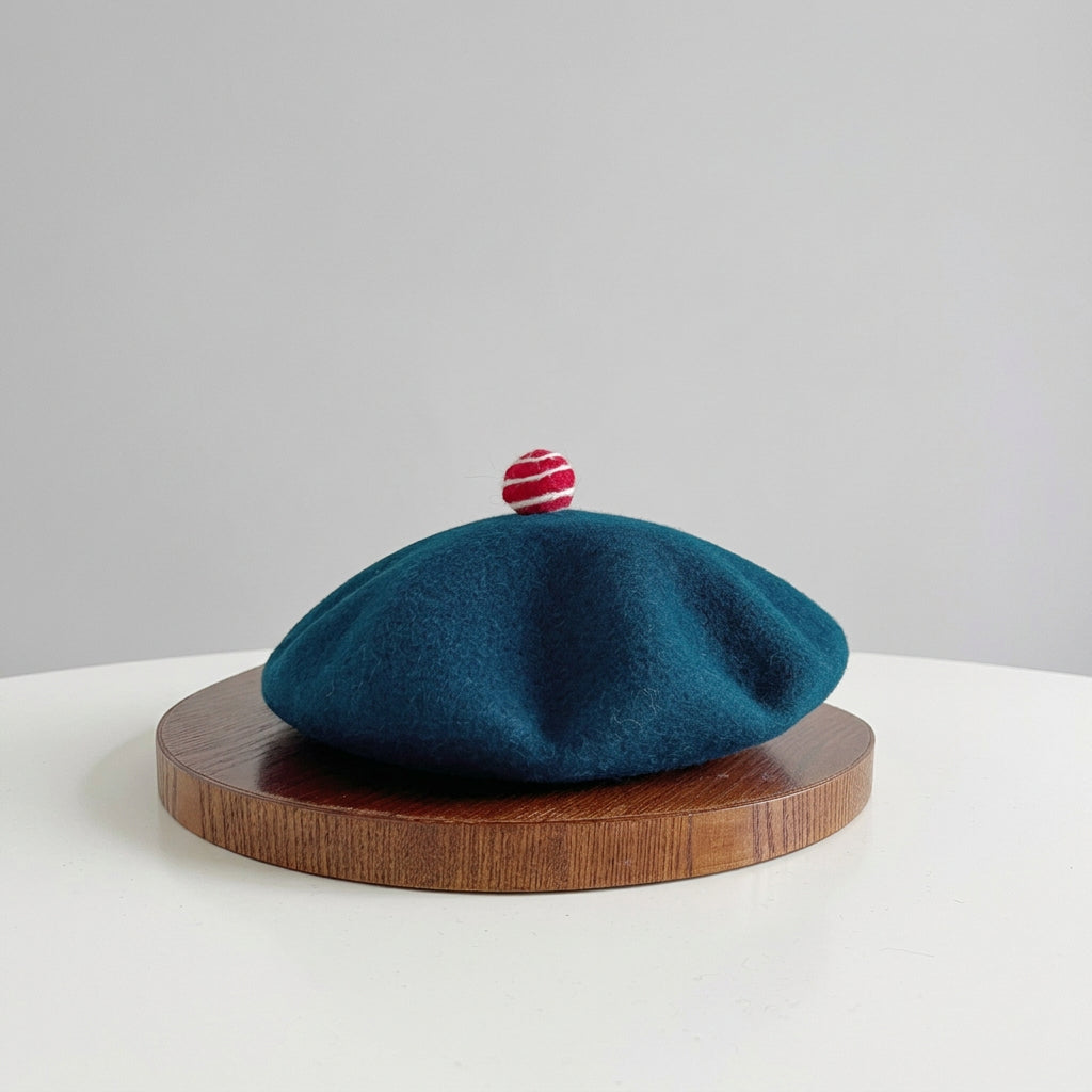Béret femme en feutre de laine – Style peintre