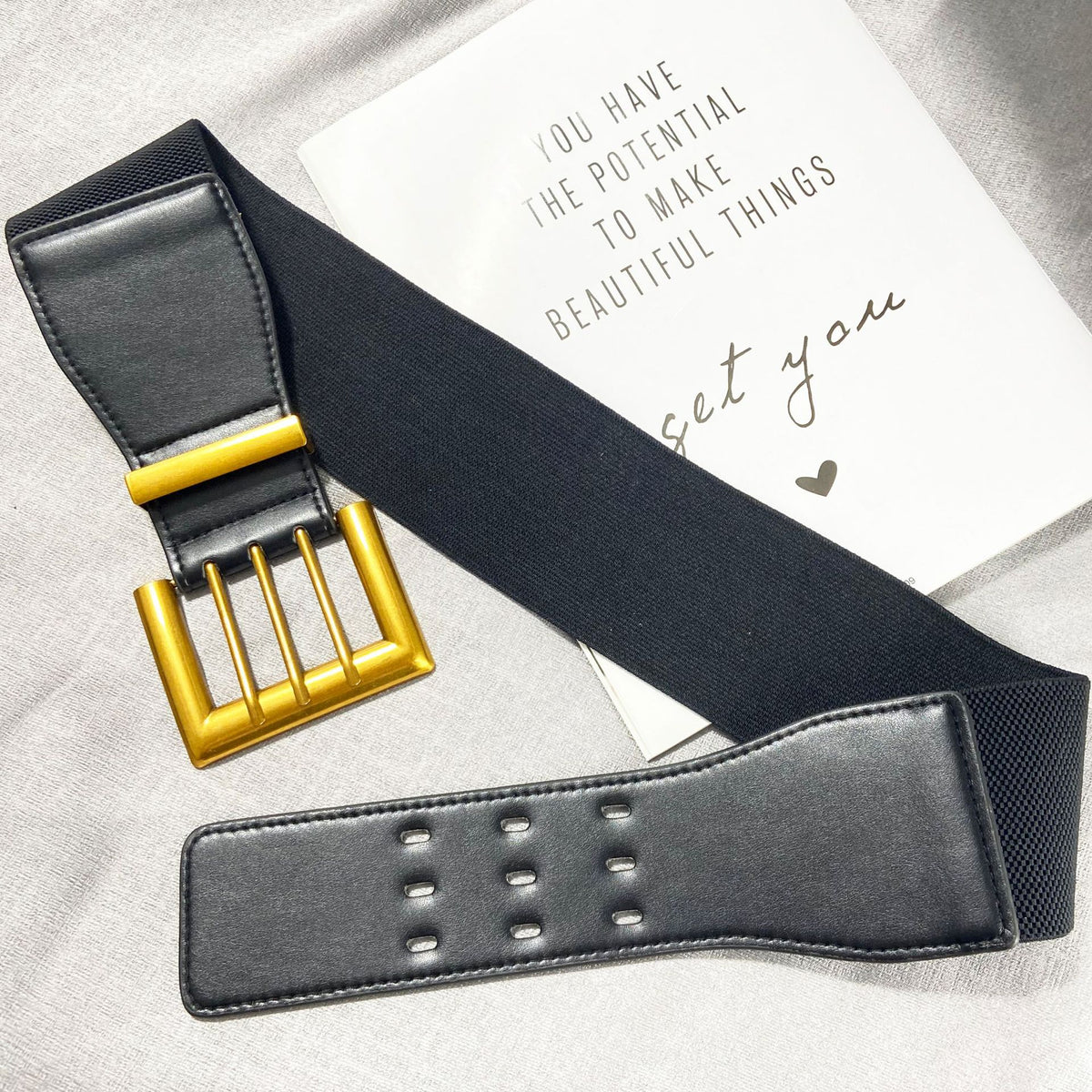 Ceinture élastique large pour femme