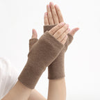 Gants mi-doigts en cachemire épais – Mixte, 6 coloris