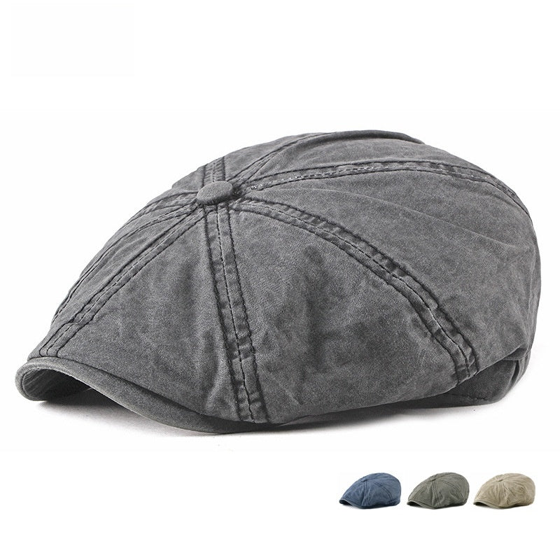 Béret rétro en coton mixte – Style britannique