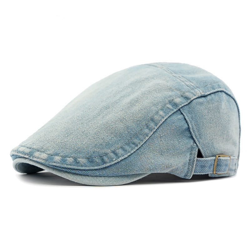 Casquette en denim délavé – Style rétro mixte