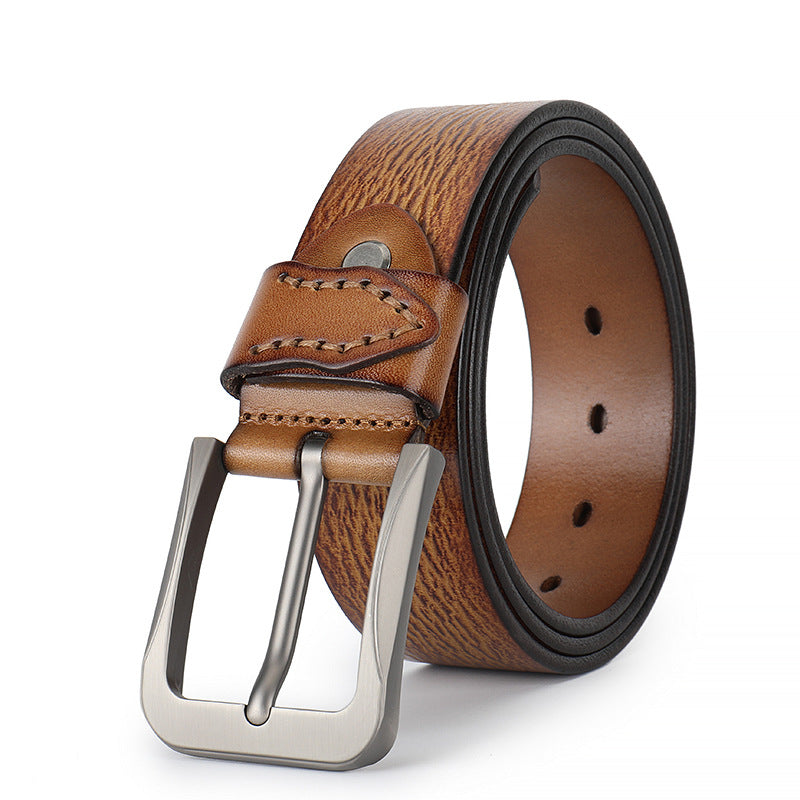Ceinture homme en cuir pleine fleur fait main – Boucle ardillon