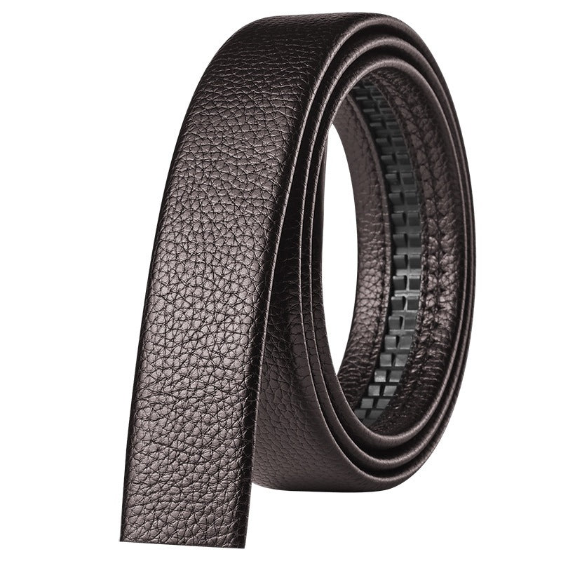 Ceinture homme à boucle automatique en simili cuir – Motif carré