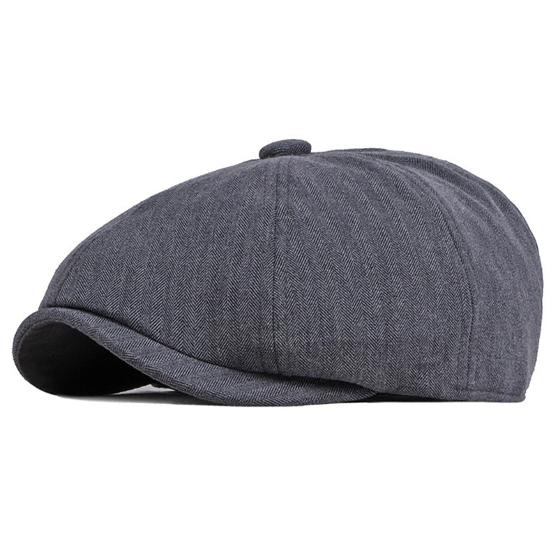 Béret rétro en coton mixte – Style britannique