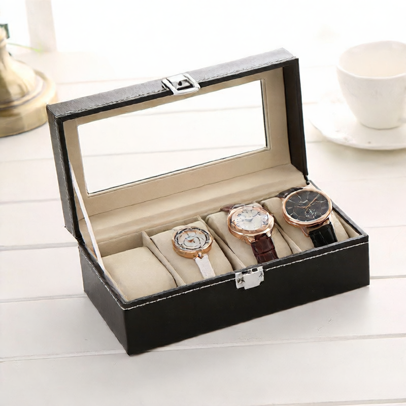 Boîte à montres en simili cuir – De 2 à 24 montres