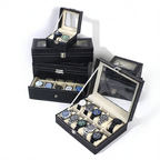 Boîte à montres en simili cuir – De 2 à 24 montres