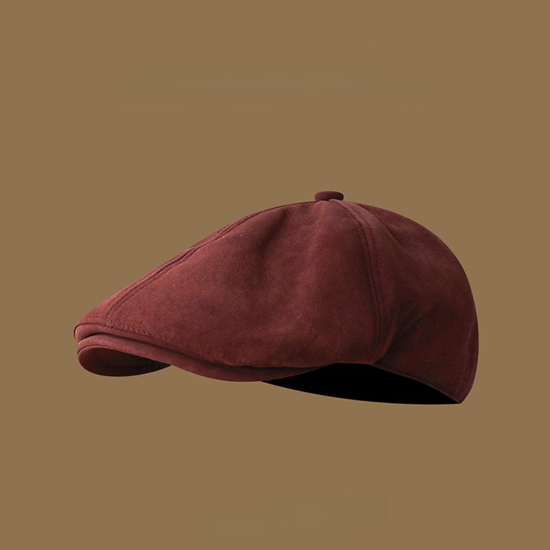Casquette gavroche effet daim vieilli – Béret réglable