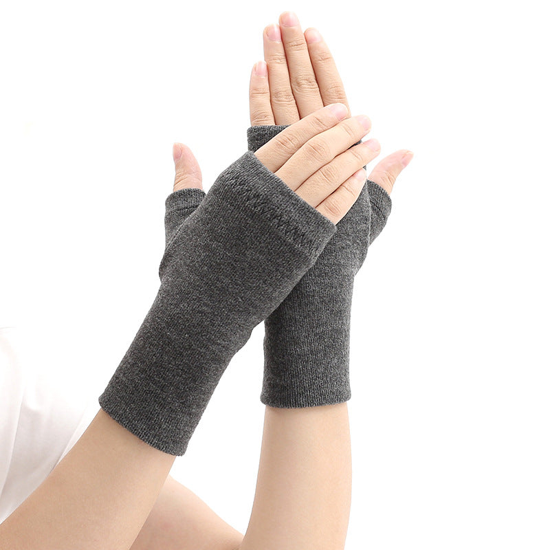 Gants mi-doigts en cachemire épais – Mixte, 6 coloris