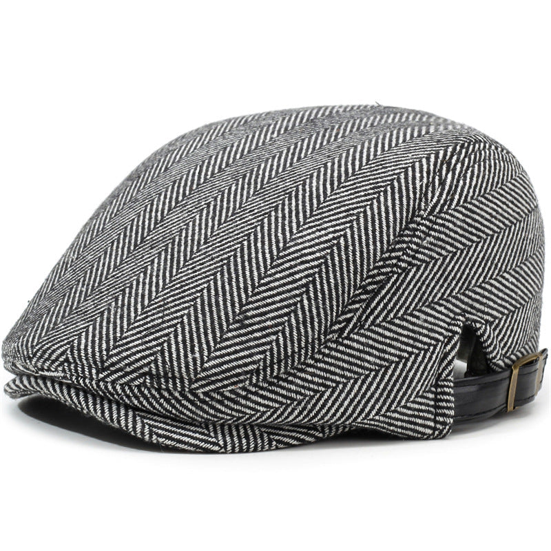 Coffret Gentleman : casquette plate à chevrons