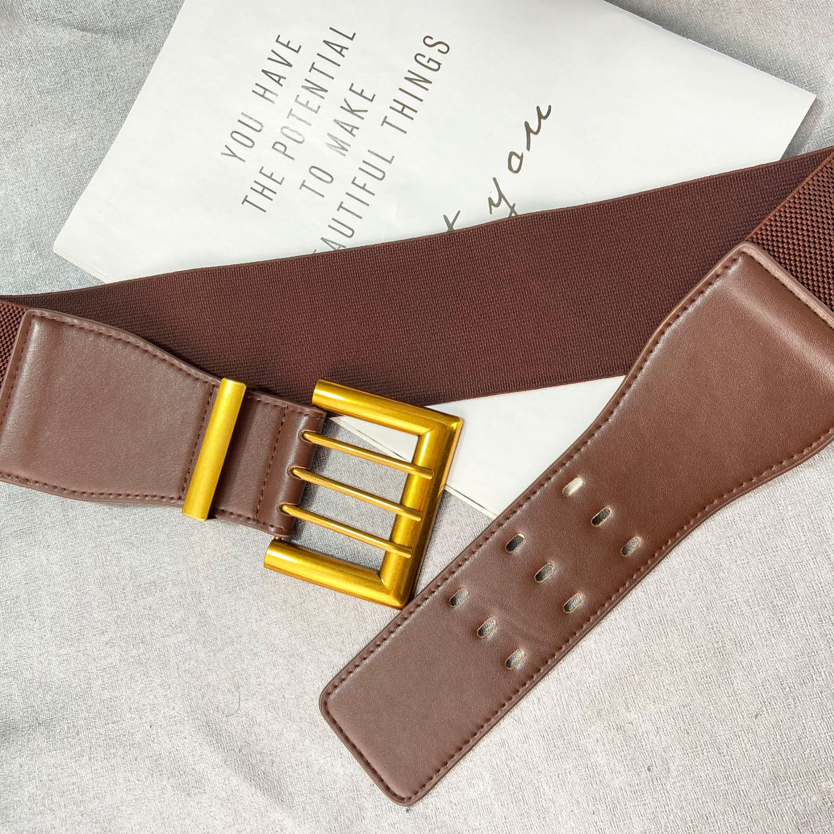 Ceinture élastique large pour femme