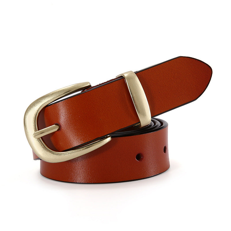 Ceinture femme en cuir lisse – Style minimaliste