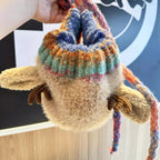 Bonnet de Noël tricoté – Renne et oreilles de cerf, mixte