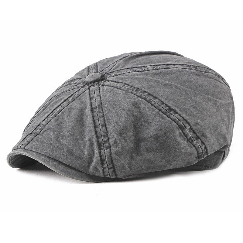 Béret rétro en coton mixte – Style britannique