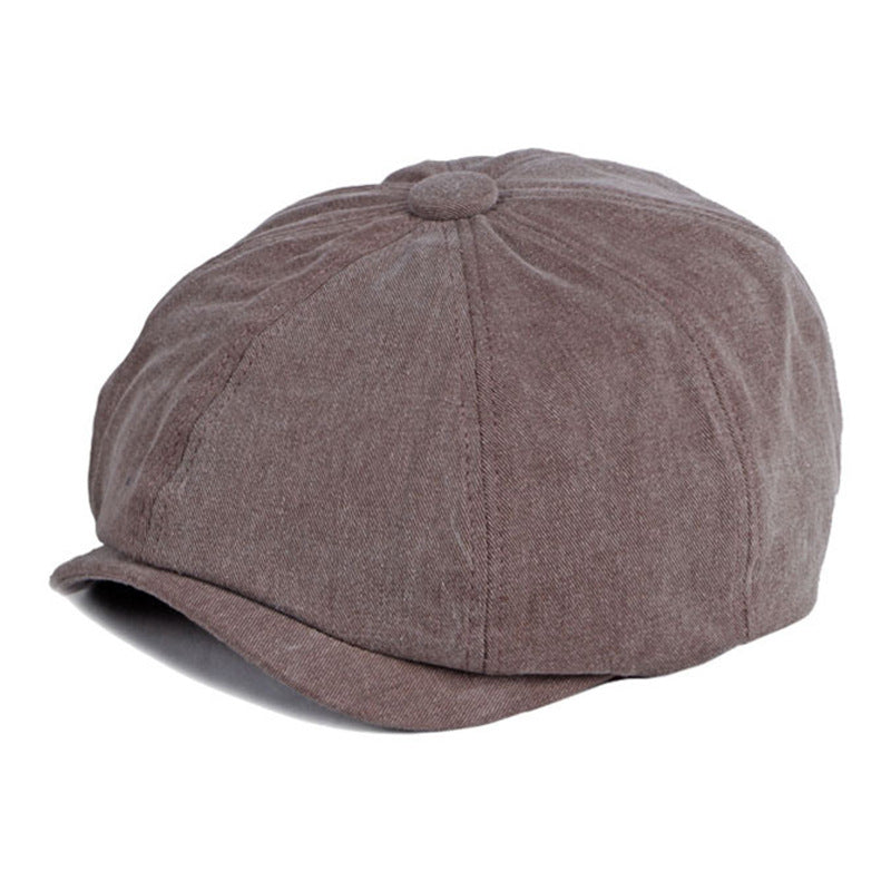 Béret rétro en coton mixte – Style britannique