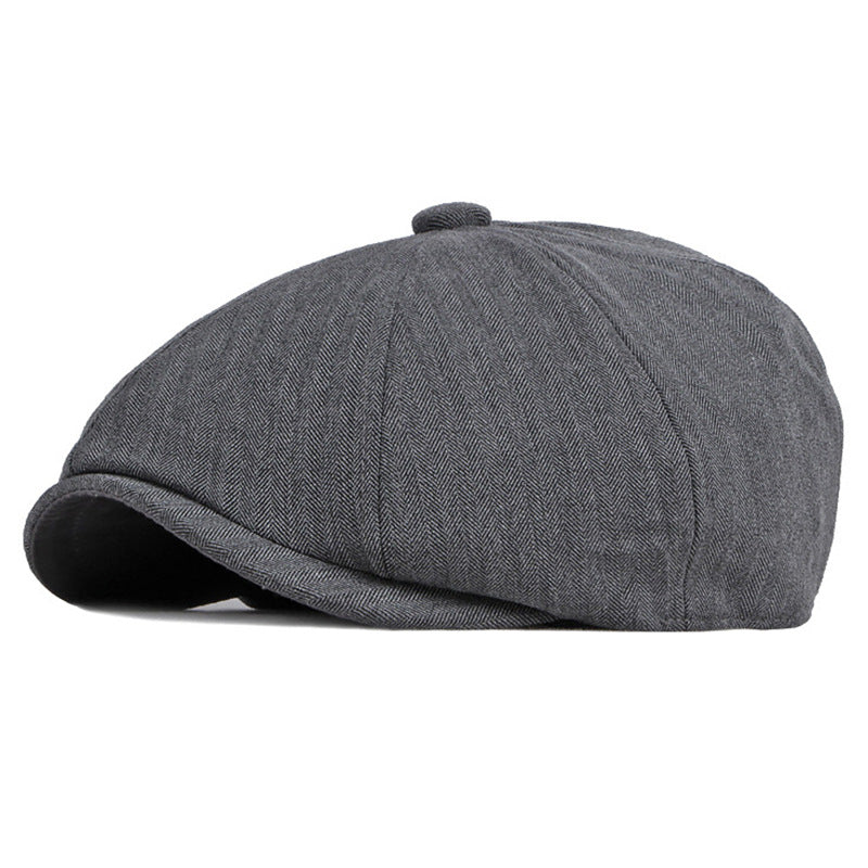 Béret rétro en coton mixte – Style britannique